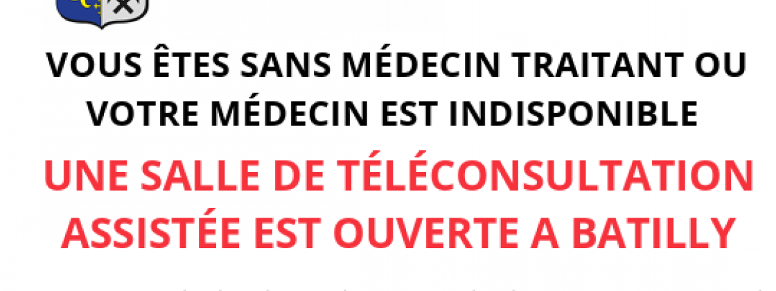 Nouveauté à Batilly :  salle de téléconsultations assistée