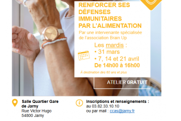 Ateliers "Renforcer ses défenses immunitaires par l'alimentation"